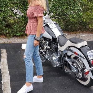 AG denim high rise straight crop